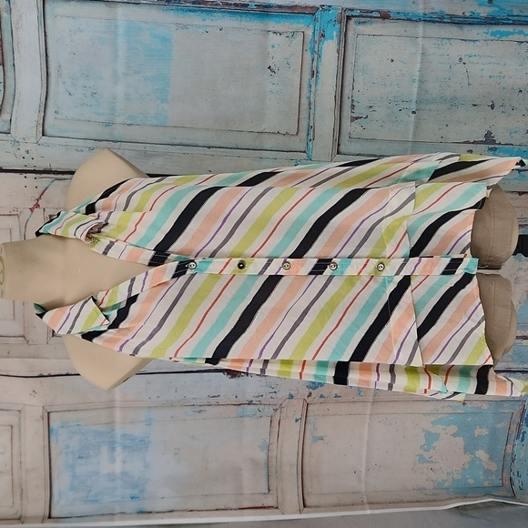 Anthropologie Maeve Tesni Swing Striped Tank Top - Picture 2 of 6